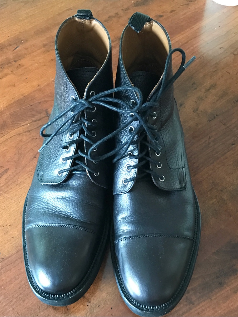 Taft Rome Full-Grain Leather Boots in Black